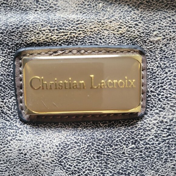 Christian Lacroix Brown Leather & Suede Shoulder Bag - Picture 2 of 13